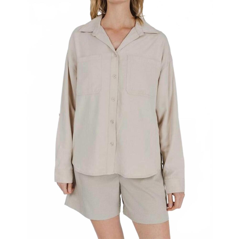 NEW MOD REF austin button up top in bone